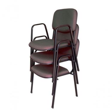 Imagem de 03 Cadeiras Para Auditórios Linha Hotel Auditório Cinza