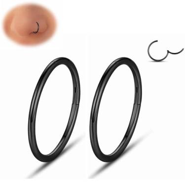 Imagem de YROGCU Piercing de nariz piercing de lábio septo: anel duplo/triplo aberto empilhado 14G/16G/18G/20G 6 mm/8 mm/10 mm/12 mm 316L aço cirúrgico 316L brinco helix torre concha cartilagem daith tragus