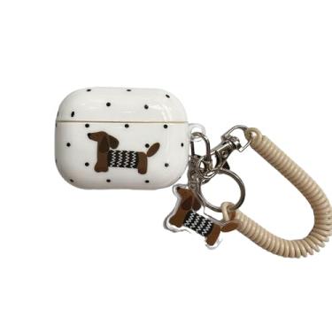 Imagem de GUAYQAT Capa de fone de ouvido para Airpods Pro 3, linda capa protetora de TPU interessante estilo padrão de dachshund compatível com Airpods Pro 3ª geração para meninas e mulheres (A)