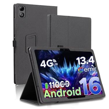 Imagem de AKNICI Capa para tablet DOOGEE Tab G6 Max de 13,4 polegadas, capa protetora dobrável de couro sintético premium com ímã de alça de mão