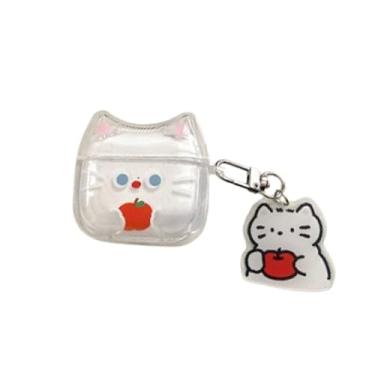 Imagem de GUAYQAT Capas de fone de ouvido para Airpods 4, linda capa protetora de TPU fashion gatinho filhote de cachorro estilo Apple, compatível com AirPods 4ª geração para meninas meninos mulheres homens