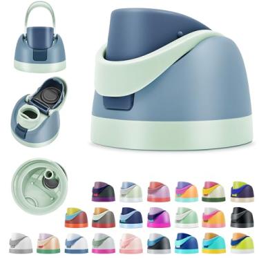 Imagem de BydGxy Tampas de substituição para garrafas de água Owala FreeSip 473 ml 680 g 947 g 1134 g – acessório de tampa flip top à prova de vazamento, serve para tampa Owala, Slider SmoothSip, livre de BPA