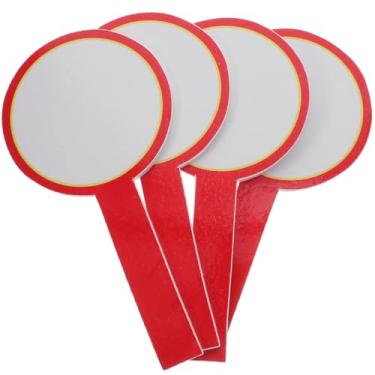 Imagem de TEHAUX Quadro de pontuação de 4 peças, quadro de acrílico apagável a seco, apagável a seco, para juízes, raquetes, pequeno, portátil, branco, arredondado, portátil, branco, branco, branco, branco