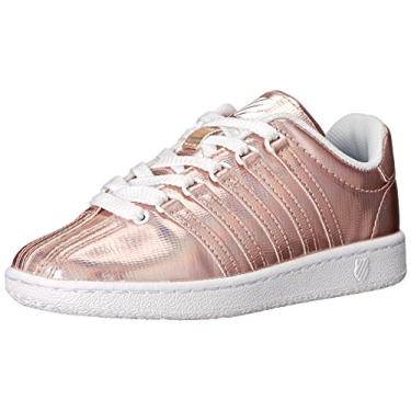 Imagem de K-Swiss Tênis infantil clássico VN, Iridescente/branco, 6.5 Big Kid