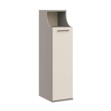 Imagem de Armário Versátil Modulado Elegance 1 Porta - Cinza/Off White - Móveis 