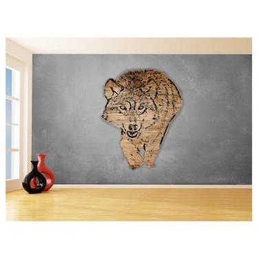 Imagem de Papel De Parede Animais Pop Art Lobo Colorido 3,5M Pxa617 - Você Decor