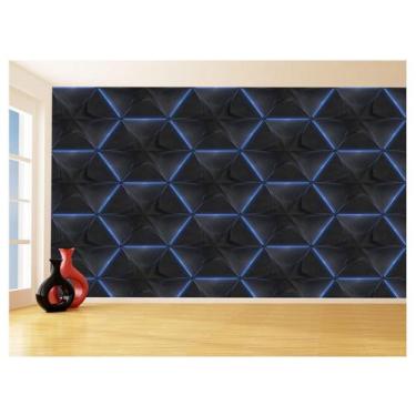 Imagem de Papel De Parede 3D Colméia Moderno Gamer Azul 3,5M Txt87 - Você Decora