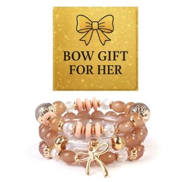 Imagem de Pulseira com laço delicado laço nó amuleto pulseira de amizade presente de Natal para mulheres joias ajustáveis, Large, Pedra, Sem Pedra Preciosa