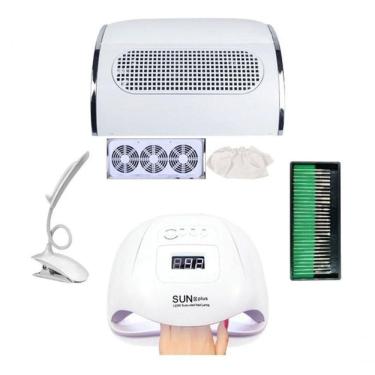 Imagem de Kit Cabine 80W Sugador 3 Cooler Luminária Led Kit 30 Brocas