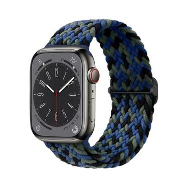 Imagem de Pulseira De Elástico Trançado Solo Loop Para Apple Watch De 45mm 44mm 