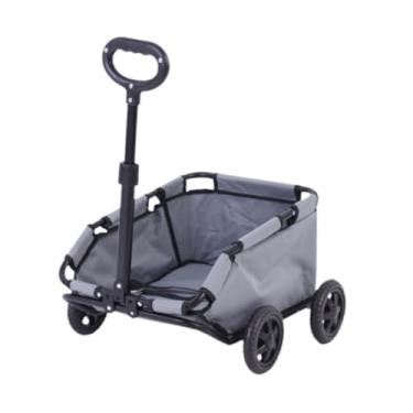 Imagem de Dualoai Carrinho dobrável para cães e gatos com rodas, Cinza
