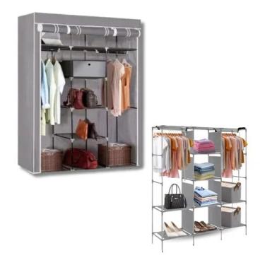 Imagem de Guarda-roupa desmontável de casal (Preto)