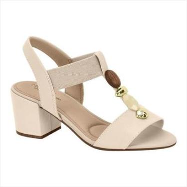 Imagem de Sandália Modare Salto Pedraria Confortável 7172.113 - Creme-Feminino
