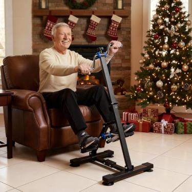 Imagem de EasyVibe Exercitador De Pedal De Braço E Perna Para Idosos - Exercitador De Pedal De Mão Totalmente Dobrável Para Idosos, Resistência Ajustável, Exercitador De Pedal De Bicicleta Enquanto Está Sentado