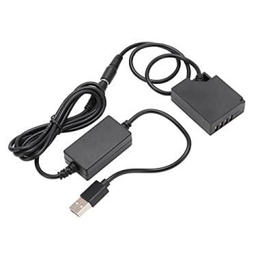 Imagem de AYNEFY Bateria Fictícia do Acoplador DC, Adaptador de Alimentação de Plástico Com Cabo USB para Câmeras, Fonte de Alimentação Contínua para Uso Prolongado