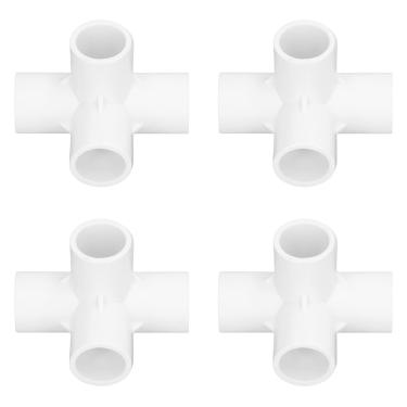 Imagem de YWBL-WH 10 Peças de Acessórios para Tubos de PVC de 6 Vias, Diâmetro Interno de 20 Mm, Conectores de Tubo de Cotovelo para Móveis para de água, Conexões de Estufa e Barraca, Com Grau Estrutural para