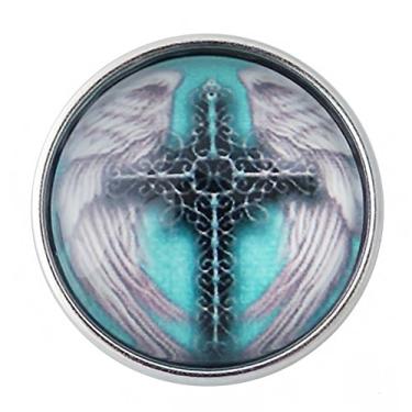 Imagem de Lovmoment pingentes de encaixe de cruz e asas de anjo (20 mm)