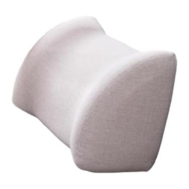 Imagem de Ysyqkn Almofada de espuma para apoio lombar, almofada para cadeira com encosto baixo para uso no carro, Bege