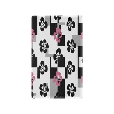 Imagem de Wassud Placa de cobertura de interruptor de luz, design de flor, decorativa, para tomadas elétricas, placa de parede em branco 11 x 7 cm