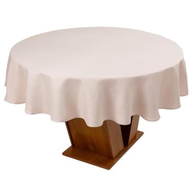 Imagem de Toalha De Mesa Lisa Rafimex Poliéster Redonda 220Cm Impermeável Natural (Natural)