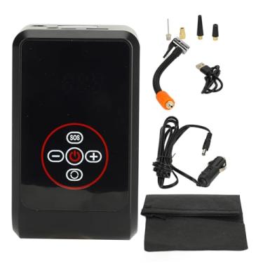 Imagem de Yosoo Health Gear Inflador de Pneus de Carro, Compressor de Ar Portátil de 80W Com Bateria de 3600mAh e Fluxo de Ar de 50L/min, Faixa de Pressão de 0,2-10,3Bar 3-150PSI para a Maioria Dos Pneus