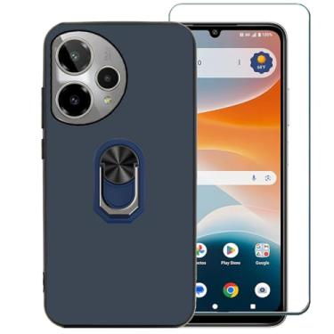 Imagem de Ranyi Capa para celular AT&T Motivate Pro 2 com protetor de tela, TPU flexível fino e suporte de anel giratório 360 com proteção de silicone para Cricket Icon Pro 2026 (smartphone de 6,7 polegadas