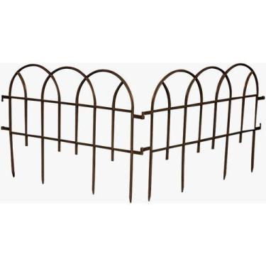 Imagem de Kit 9 Cerquinhas Grade De Plástico P/jardim Marrom 3,90 Mt - Wlplast