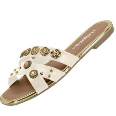 Imagem de Chinelo Moleca 5435.561 Feminino, Off white, 36