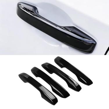 Imagem de FQMY Guarnições de tampa de maçaneta externa de carro compatíveis com Honda Civic Accord CR-V HR-V 2026 2025 2024 2023 Compatível com Acura Integra 2026 2025 2024 2023 Acessórios - Preto brilhante