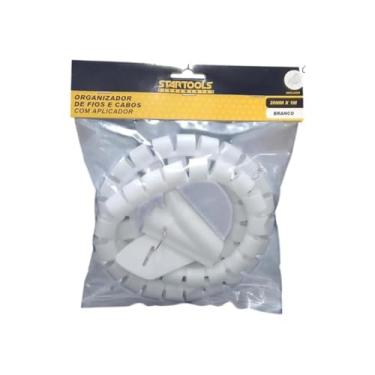 Imagem de Organizador de Fios e Cabos com Aplicador, 20mm x 1m, Plástico, Preto, Inclui Aplicador