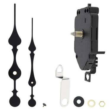 Imagem de MovFlax Kit de movimento de relógio de pêndulo de quartzo com 1 par de ponteiros, 9 mm (3/8 pol.) Comprimento da rosca 16 mm (5/8 polegadas) Comprimento do eixo Espessura do painel aplicável 3-5 mm