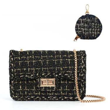 Imagem de DFJXXX Bolsas transversais femininas com vários bolsos, bolsa de ombro macia de couro vegano, bolsas de viagem médias, bolsas transversais, Preto 1