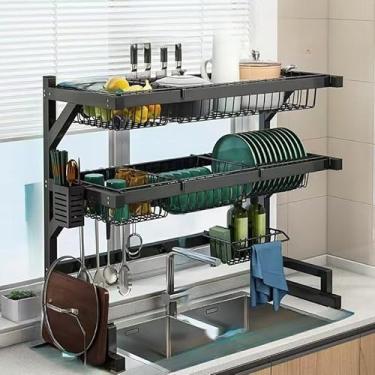 Imagem de Escorredor De Louça Suspenso Organizador Louça(Duplo - largura 105cm)