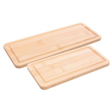 Imagem de Kit 2 Tábuas De Decoração Petisco Em Bambu Hire