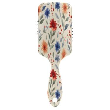 Imagem de Blueangle Escova de cabelo Flowers Daisies – Escova desembaraçadora elimina nós e quebras, escova de cabelo de viagem para crianças, adultos e todos os tipos de cabelo (337)
