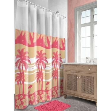 Imagem de Cortina de Box Banheiro Vinil com Ganchos – Cortina para Box Impermeável e Fácil de Limpar (SAIA MALDIVAS)