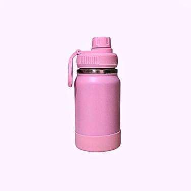 Imagem de Garrafa Térmica Infantil 350ml Aço Inoxidavel Duplo Isolamento Térmico Tampa de Segurança Anti Vazamento Base Antiderrapante Livre de BPA (Rosa)
