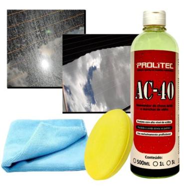 Imagem de Kit removedor de chuva acida Ac40 500ml + Pano + aplicador - Prolitec