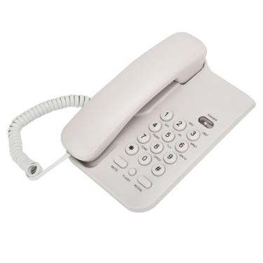 Imagem de Irfora Telefone de Escritório Portátil de Tamanho Pequeno, Adota Material ABS de, Economia de Energia, Cor Preta e Branca Opcional, Montável Em Parede, Longa Vida útil (Branca)