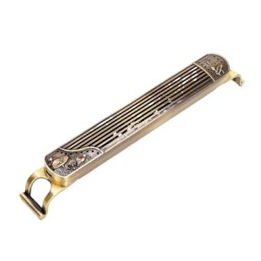 Imagem de porta-vara de incenso Queimador de incenso horizontal liga cobre adequado para quartos, salas estar, escritórios e saguões hotéis(Bronze)