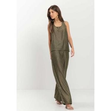 Imagem de Blusa Regata Com Decote Redondo e Paetês Em Lyocell-Feminino