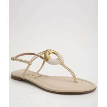 Imagem de Sandália Feminina Rasteira Tiras Vizzano-11134, Bege, 37