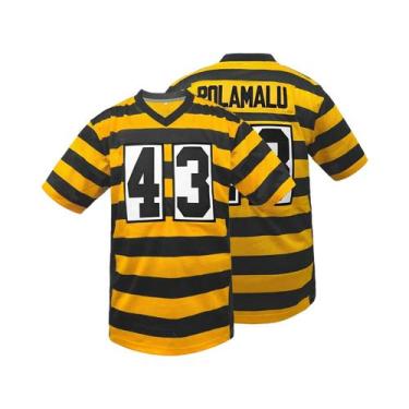 Imagem de Camisa De Futebol Masculina Pittsburgh Jersey De Malha Respirável Mang