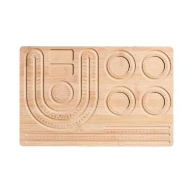 Imagem de Placa De Contas De Bambu Para Fazer Joias, Almofada De Design De Colar