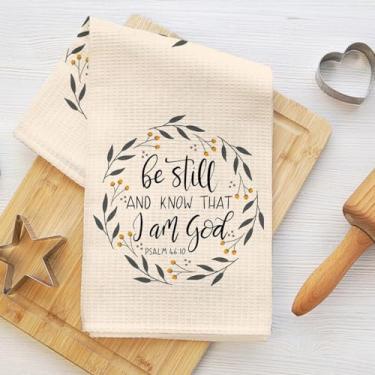 Imagem de Toalhas de cozinha com versículo bíblico, panos de prato com folhas, toalha de mão para banheiro, casa de fazenda, panos macios absorventes de microfibra para lavar louças de cozinha, presentes