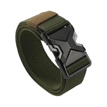 Imagem de Cinto Masculino De Nylon Trançado Leve E Respirável De 125cm Com Fivel