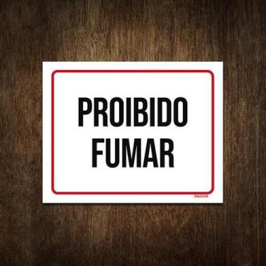 Imagem de Placa De Aviso - Proibido Fumar 18X23 - Sinalizo