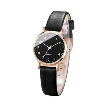 Imagem de Relógio De Pulso Feminino Com Mostrador Pequeno E Pulseira De Couro, R
