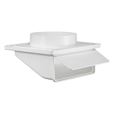 Imagem de Lambro Ventilação de exaustão de plástico de 15 cm com amortecedor para secadora de roupas ou ventilador de banho (branco)