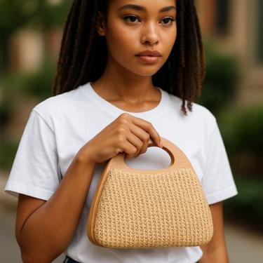 Imagem de Bolsa Palha Praia Feminina Piscina Moda Blogueira Verão Premium - DONM